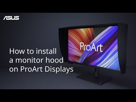 How to install the monitor hood on a ProArt Displays | ASUS SUPPORT