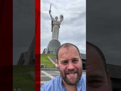 Ukraine’s Motherland monument is getting a makeover. #Shorts #Ukraine #BBCNews