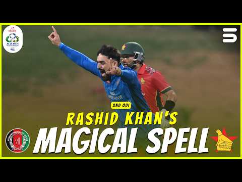 Rashid Khan Takes 4 Wickets | Afghanistan vs Zimbabwe | Match 2 | ODI Tri-Series 2026 | M9R1K