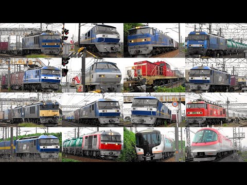 灼熱の貨物王国‼ 2025,7,2 貨物列車いろいろいっぱい51本 稲沢に響く大迫力モーター音と豪快ジョイント音‼汽笛‼ 平日の貨物王国を力走する貨物列車たち HC85貨物線試運転も登場です♪