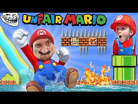 UNFAIR MARIO!  IMPOSSIBLE GAME? w/ FGTEEV Duddy & Chase (Super Mario Bros Fun Gameplay) - UCC-RHF_77zQdKcA75hr5oTQ