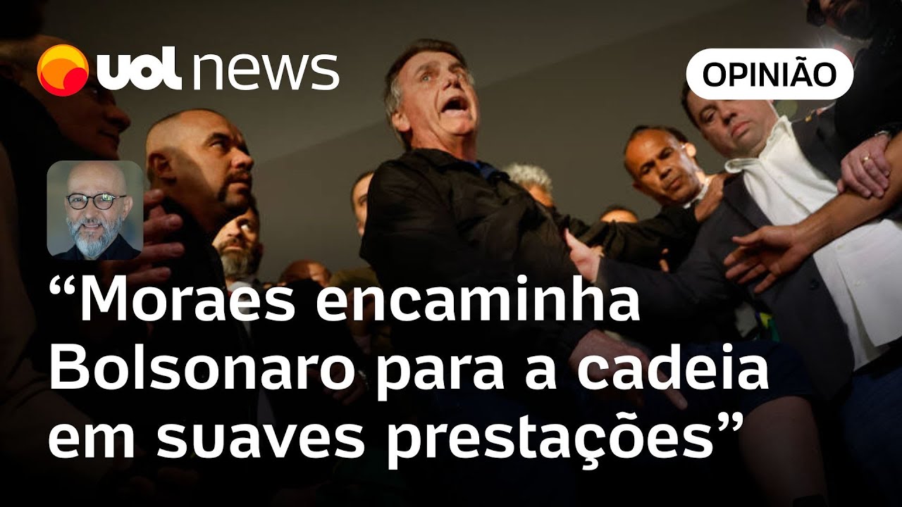 Estratégia de Moraes é encaminhar Bolsonaro para a cadeia em suaves prestações analisa Josias