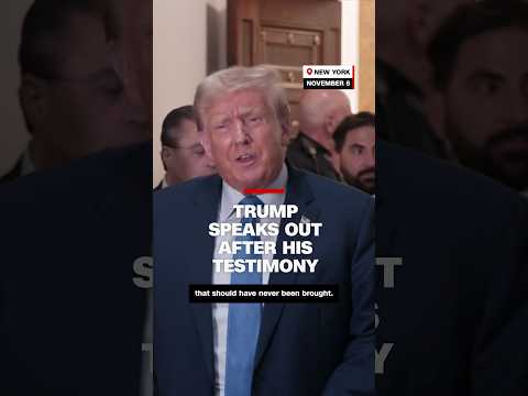 Trump speaks out after his testimony