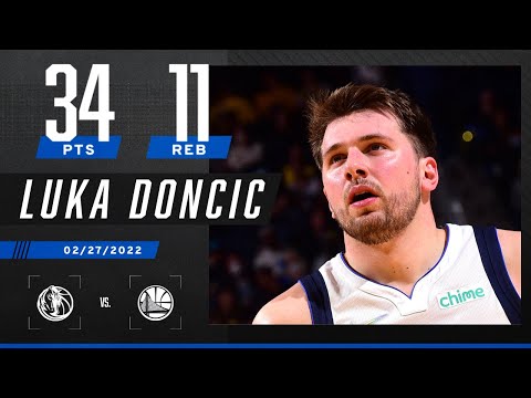 Luka Doncic posts 34 PTS, 11 REB double-double in UNREAL 21-PT comeback vs. Warriors ️ video clip