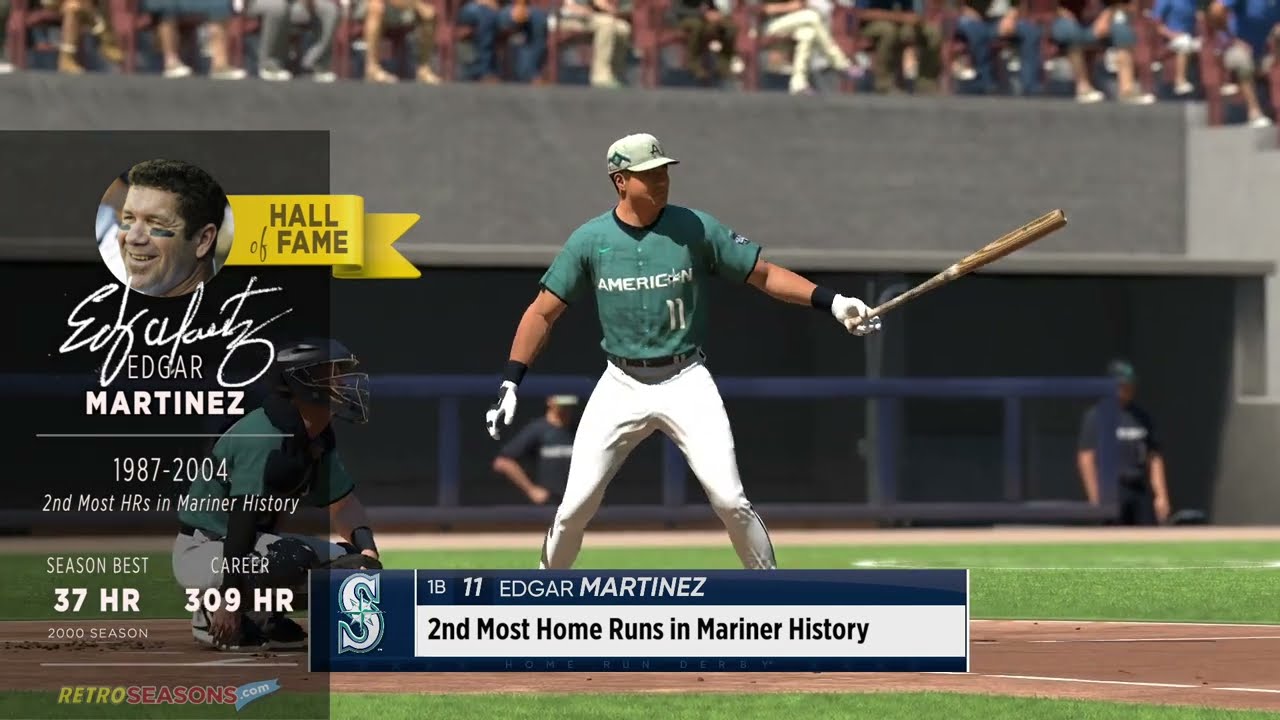 Seattle Mariners Home Run Derby Simulation • Griffey - Edgar - Buhner - Seager video clip