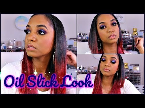 Get Ready With Me ✨ Makeup Tutorial ✨ OIL SLICK Glitter LOOK - UCPWE8QVTHPLqYaCOuqWNvIw