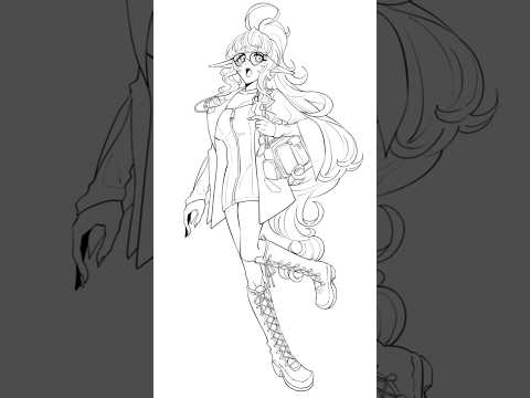 【一人目】200人ファッションショー企画👕👚#shorts #イラストメイキング #ダメ姉エルフの日常日