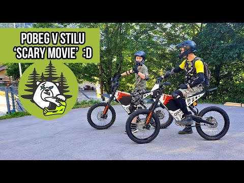 Pobeg iz gozda v stilu 'Scary Movie'  :D na Qulbix Q140MD e-motociklu
