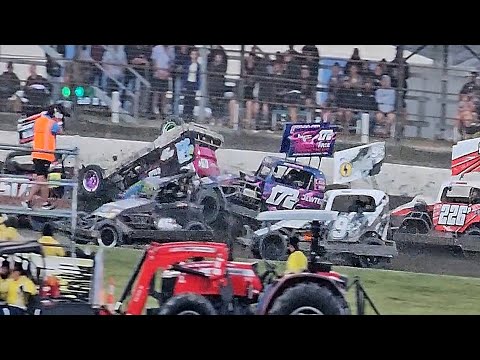 Stratford Speedway - New Zealand Stockcars 2024 Finals - 13/1/24 - dirt track racing video image