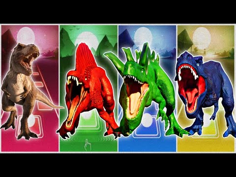 Jurassic World Tyranasaurus Indominus T-rex🦖 🆚 indoraptor Tiles Hop Edm Rush