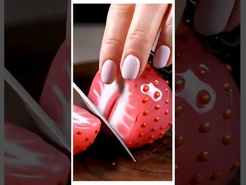 A I Crestal Glass Fruit Cating #asmr #crestal #satisfying #relax #relaxingtime #asmrfruit