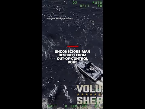 Unconscious man rescued from out-of-control boat