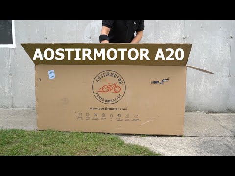AOSTIRMOTOR A20 Fat-Tire Folding Electric Bike Unboxing & Assembling