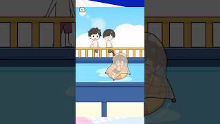 【ねむい子】浮き輪の上で寝ちゃった💤 目の前に滝が！！ [ Sleepy child ] #shorts #games #ゲーム実況