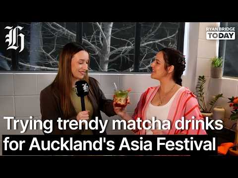 Trying <strong>trendy</strong> matcha drinks for Auckland's Asia Festival | Ryan Bridge TODAY