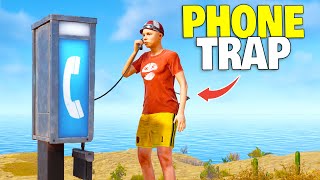 YouTube thumbnail for JordanRants's video titled 'I Turned a Telephone into the Most DEADLY Trap - Rust'