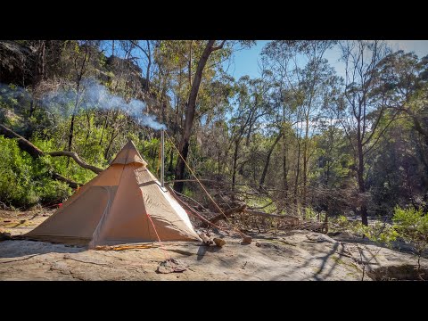 Hot Tent Wild Camping In A Tipi With A Titanium Wood Stove
