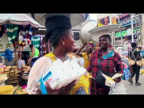 BUSY DAY IN AFRICA MARKET GHANA ACCRA MAKOLA 21/FEB/26