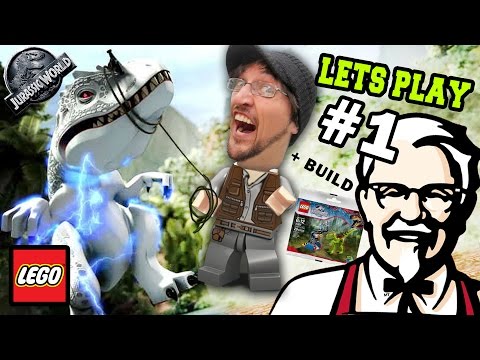 Lets Play LEGO Jurassic World Part 1:  KFC is DINOSAUR MEAT! (FGTEEV GAMEPLAY) w/ Gallimimus Trap - UCC-RHF_77zQdKcA75hr5oTQ