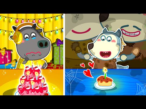 Mommy! Daddy! Don't Leave Me! Rich vs Broke Birthday Party | Series About Mommy Wolf Family