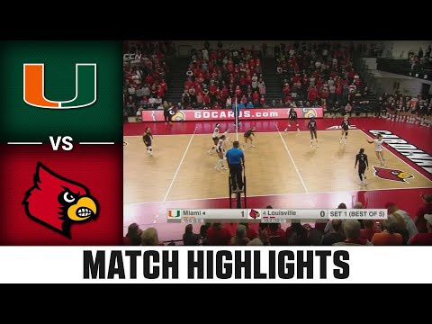 Miami vs. Louisville ACC Volleyball Highlights (2023)