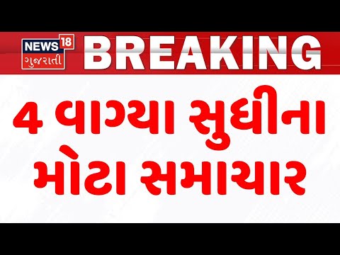 Gujarat Breaking News |  4 વાગ્યા સુધીના તમામ મહત્વના સમાચાર | Breaking News | News of The Day