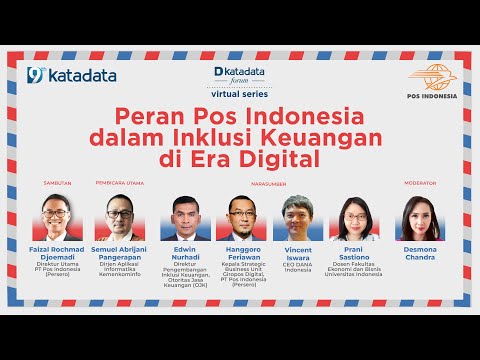 Katadata Forum Virtual Series bertajuk "Peran Pos Indonesia dalam Inklusi Keuangan di Era Digital"