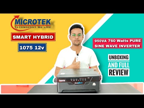 Microtek Smart Hybrid Inverter 1075 12v Full Review | 950VA Pure Sine Wave Inverter
