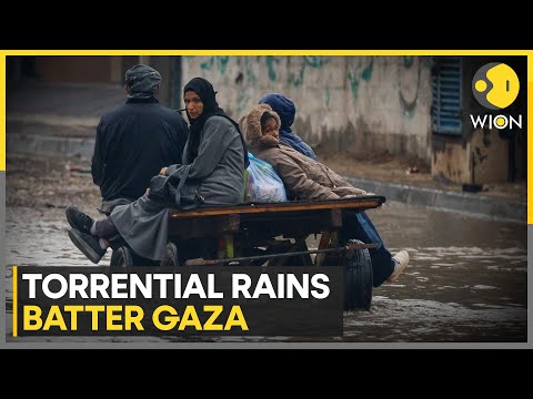Gaza Torrential Rain: Storm Byron Turns Gaza Camps Into Freezing | WION