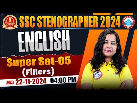 SSC Stenographer English Super Set 05 | SSC Stenographer 2024 | Stenographer English By Kiran Mam