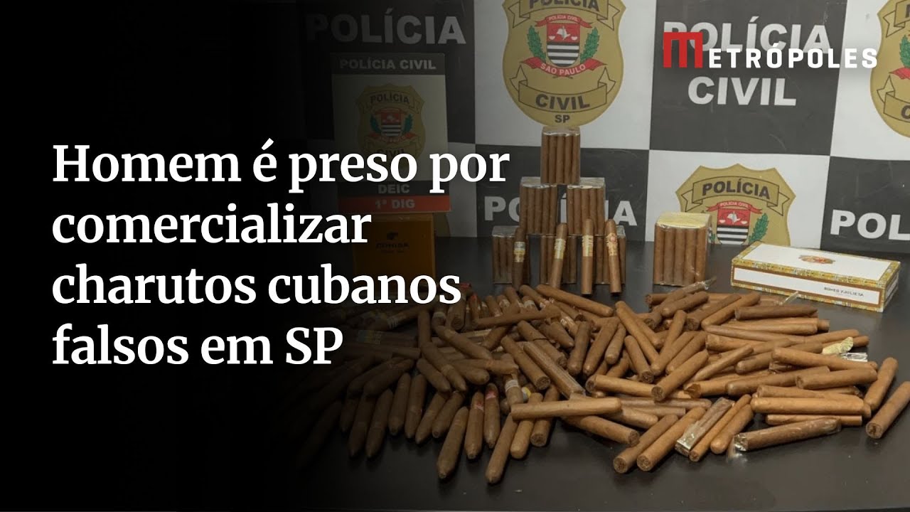 Vídeo homem é preso por comercializar charutos cubanos falsos em SP