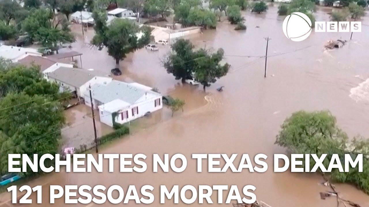 Enchentes no Texas deixam 121 pessoas mortas