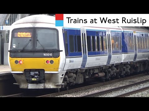 London Underground Central Line And Chiltern Trains At West Ruislip