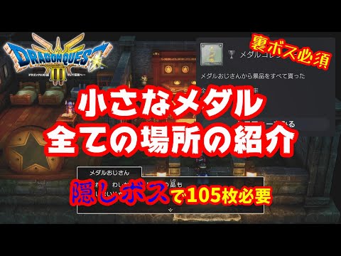 【ドラゴンクエスト3】裏ボスに必須！小さなメダル全110枚の場所を紹介！コンプリートの道！【2024年11月14日発売】