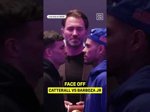 THE FIRST FACE OFF ⚔️🔥 Who you got?! #CatterallBarboza | Live on DAZN February 15