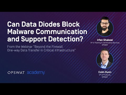 Can Data Diodes Block Malware Communication and Support Detection?