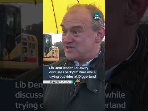 Lib Dem leader Ed Davey has been in County Durham trying rides at Diggerland  #itvnews