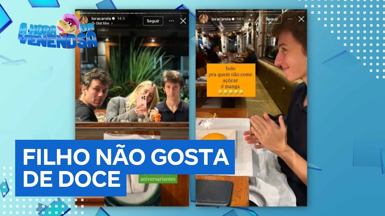 Filho de Carolina Dieckmann ganha pedaço de manga ao invés de bolo no aniversário