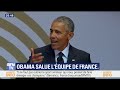 Obama salue la diversité de l Equipe de France lors d un hommage à Nelson Mandel  