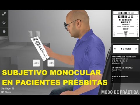 Hacer un Subjetivo Monocular en Lejos a un Présbita y Sacar Adición de cerca Binocular - Optometria.