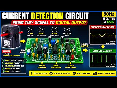 50Hz Current Transformer Signal Processing Circuit  TL084 + LM393
