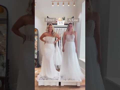 同じ生地の違うシルエット🪄どっちが好き？thanks...@surebride さま　#ウェディングドレス #wedding #dîlan #결혼식 #ドレス迷子 #ドレス選び