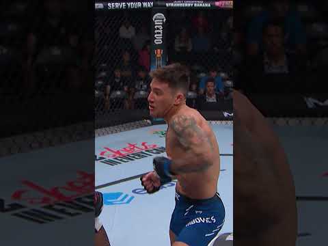 His foot met his face 😳 #ufc327