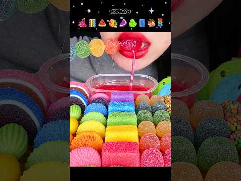 ASMR <strong>EMOJI</strong> <strong>FOOD</strong> JELLY SLIME 먹는 슬라임 먹방 (순서대로 먹기)