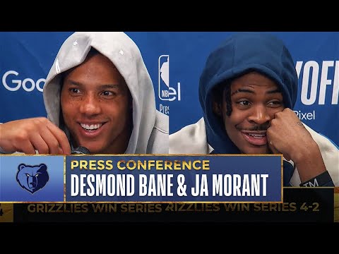 Desmond Bane & Ja Morant Speak Candidly On Round 1 Win & Warriors Matchup! | Post Game Presser video clip
