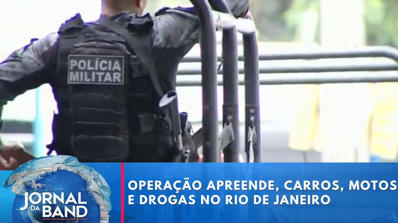 Operação apreende carros motos e drogas no Rio de Janeiro