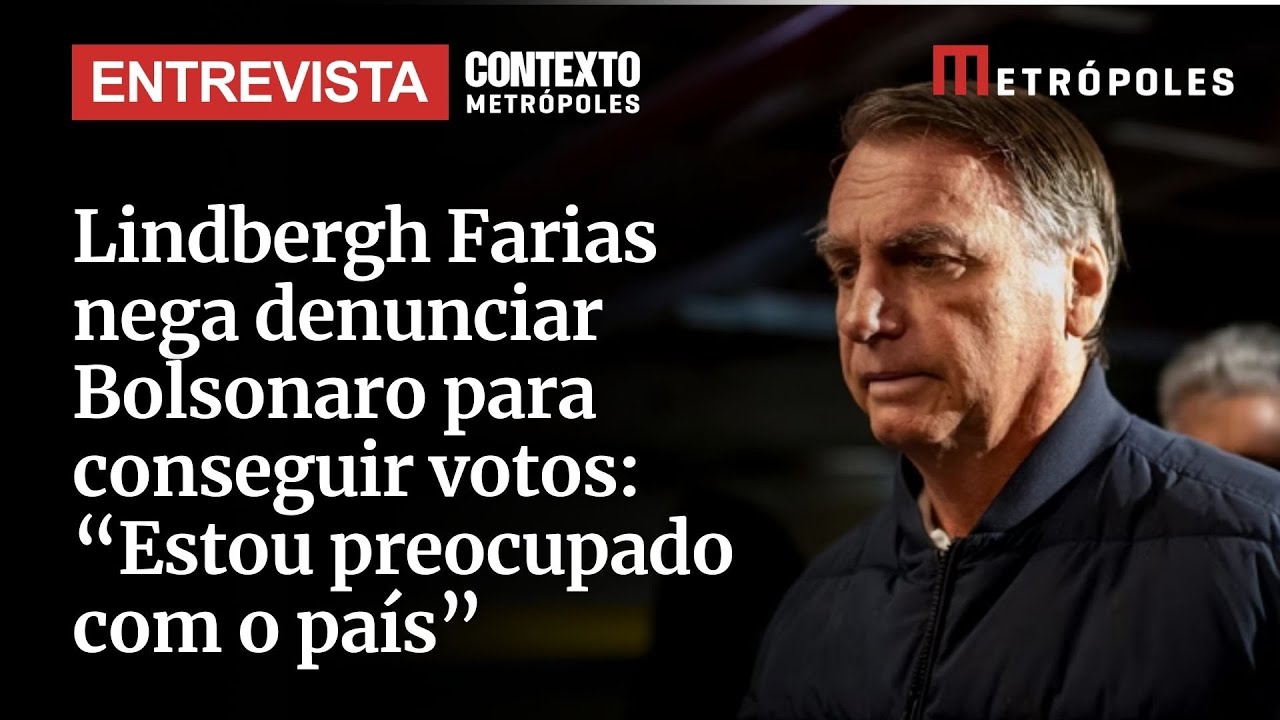 Lindbergh Farias nega denunciar Bolsonaro para conseguir votos Estou preocupado com o país