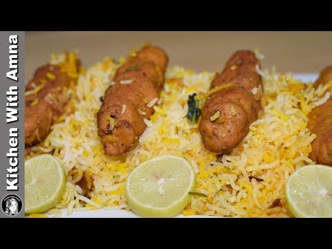 Seekh Kabab Biryani Recipe - Eid Special Chicken Biryani - Kitchen With Amna - UCQ2P7C8UGoVM6AhqsVx-M0Q