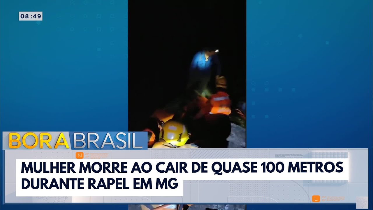 Mulher morre ao cair de quase 100 metros durante rapel em MG