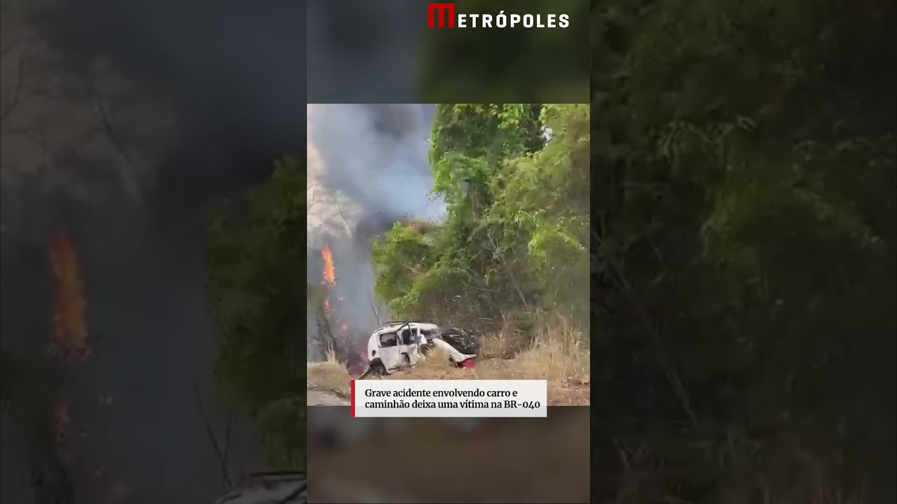 Grave acidente envolvendo carro e caminhão deixa uma vítima na BR 040
